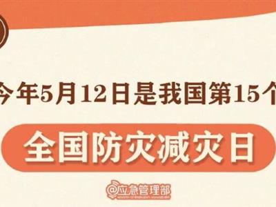 劃重點！9張圖了解第15個全國防災減災日